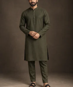 AL-KAIF demonstration garment — Kurta-olive